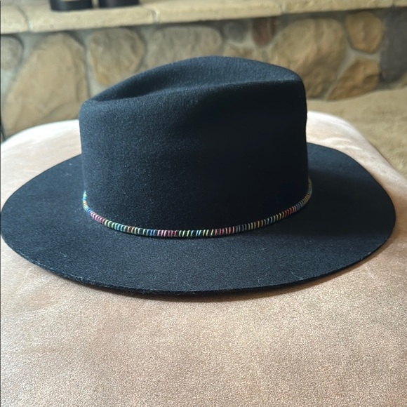 Free People Vaughn & Co Felt Wool Faith Feather Hat, Black - Picture 3 of 7